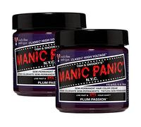 Manic Panic Plum Passion Classic Creme, Vegan, Cruelty Free, Purple Semi Permanent Hair Dye 2 x 118ml