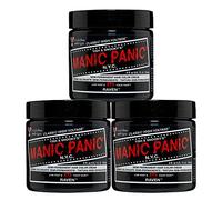 Manic Panic Raven Classic Creme, Vegan, Cruelty Free, Black Semi Permanent Hair Dye 3 x 118ml