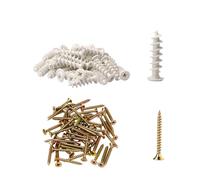 MANICAF Chevilles isolantes, lot de 40 chevilles pour isolation, ensemble de chevilles de 15 mm x 45 mm, chevilles pour isolation en polystyrène expansé, cheville autoperceuse en mousse rigide (20