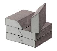MANICAF Lot de 6 éponges de ponçage à bords biseautés 100 mm x 70 mm x 25 mm, grain 220, éponge de ponçage bois lavable et réutilisable pour un ponçage précis