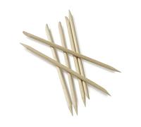 Manicare Lot de 6 repousse-cuticules en bois orange, multifonction, à double extrémité, pour nail art et soin des ongles, outil professionnel de manucure et pédicure