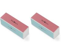 Manicare Bloc de polissage à 4 côtés pour ongles, élimine les stries et crée une brillance instantanée, outil de manucure facile à utiliser pour façonner, lisser et polir les ongles (Lot de 2)