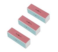 Manicare Lot de 3 blocs de polissage à 4 voies pour ongles, élimine les stries et crée une brillance instantanée, outil de manucure facile à utiliser pour façonner, lisser et polir les ongles