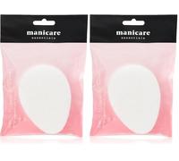 Manicare Éponge gommante pour le visage, nettoie, masse et exfolie la peau, élimine le maquillage et les masques faciaux, pour soins cutanés et lavage du visage, réutilisable (Lot de 2)