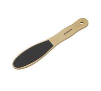 Manicare Lime à pieds double face pour exfolier et retirer les peaux mortes, cors et callosités, outil de pédicure pour des pieds super doux, grattoir naturel avec manche en bois
