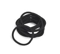 Manicare Lot de 12 élastiques noirs pour queue de cheval, sans accroc, sans métal, sans dommage, doux pour les cheveux, bandes épaisses adaptées à tous les types de cheveux