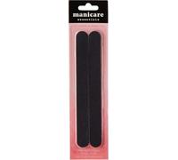 Manicare Lot de 2 limes à ongles professionnelles en émeri noir, pour ongles naturels et artificiels, grain moyen, double face, pour manucure ou pédicure professionnelle à la maison