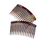 Manicare Lot de 2 peignes décoratifs en plastique avec finition écaille de tortue, maintien solide, pour tous les types et toutes les longueurs de cheveux