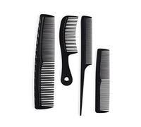 Manicare Lot de 4 accessoires de coiffure antistatiques - modèle à mèches, format de poche, brosse démêlante et peigne de coupe - adaptés à tous types et longueurs de cheveux