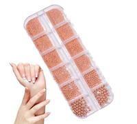 Manicure Caviar Beads - 3D Nail Charms, 12 Grids Spheres for Artistic Styling, Multi-Size Steel Studs with Polished Shine, DIY Crafting, Small Round Baubles for Jewelry and Phone Cases