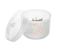 Manicure Equipment Cleaning Box - Nail Tool Sterilizer Container | PVC 8.9x6.7cm Portable Cleaner in White Blue Light Red, Professional Storage for Nail Polishing Heads Ceramic Bits Salon Home