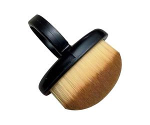 Manicure Fingernails Scrubbing Brush, Nail Dust Remover for Acrylics with Ring Grip Design, Durable ABS with Gentle Fiber Bristles, Travel Pedicure Tool, Makeup Brush Cleaner, Small 1.3 Inch Round 1pc