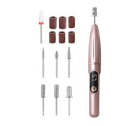 Manicure Power Tool - Professional Pedicure Buffer, Portable Fingertip Groomer with Rotating Metal Bits, Compact Travel Ready Device, Ideal for Workplace Desk Student Dorm Grooming Projects