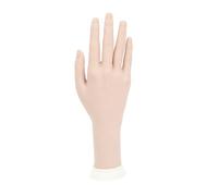 Manicure Practice Hands & Fingers Nail Hand Practice Model Flexible Movable Soft Plastic Hand for Fake Nail Art Starter Training（Right Hand） (Light skin color)