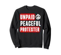 Manifestant Pacifique impayé Rouge Blanc Vintage Sweatshirt