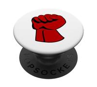 Manifestation Rouge de Combat de Poing serré PopSockets PopGrip Adhésif
