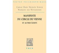 Manifeste du Cercle de Vienne et autres ecrits - Rudolf Carnap - Vrin - broché - Essai