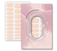 Manifique Mani Lab. Autocollants Ongles Effet Gel Sans Lampe UV, Brillance Longue Tenue, Faciles à Poser, 28 Bandes, Nude Transparent Naturel (Sheer Nude)