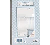 MANIFOLD Bloc-notes A5 Triplicata Factures 50 Feuilles Brochées Couverture Cartonnée Bleu