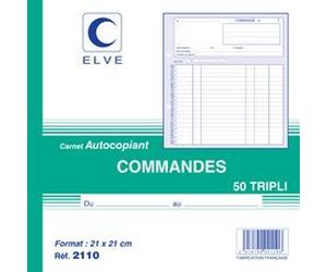 Manifold 'Commandes', 210 x 140 mm, tripli