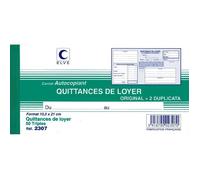 elve manifold "quittances de loyer", 105 x 210 mm horizontal noir