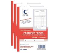 Manifold - Elve - AUTO-ENTREPRENEUR - Facture/Devis - 21 x 14 cm - Vertical - 100 pages
