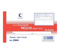 Manifold elve autocopiant 180x105mm foliotage 50 duplis reçus tva