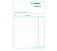 Exacompta Manifold factures micro-entrepreneur Réf.13293AE 50 feuillets autocopiants 14,8x21cm noir