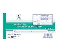 Manifold 'Quittances de loyer', 105 x 210 mm horizontal