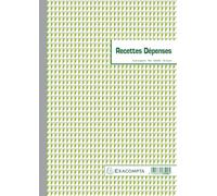 Manifold recettes depenses 29,7x21cm 50 feuillets dupli autocopiants - Pack de 5