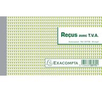 Manifold REÇUS avec T.V.A. 10,5X18CM 50 feuillets dupli autopiants X 20 G