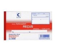 ELVE Carnet reçus sans TVA 2104 G – 105x180 mm – 50 – 2+0 NCR