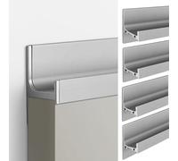 Maniglie Nascoste per Mobili Poignées Encastrées Grises pour Meubles, Tiroirs à Longueur Complète pour Cuisine Moderne & Portes Garde-robe, Tirage Doigt Aluminium Noir avec Kit Vis(4 Pcs,L- 110cm)