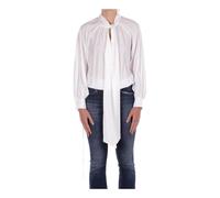 Manila Grace - Chemise avec Logo Arrière et Bretelle Ajustable - Femme - Blouses et Chemises - Beige - Taille: 38 FR