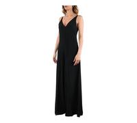 Manila Grace - Combinaison Palazzo avec col en V - Femme - Combinaisons et Ensembles - Noir - Taille: 36 FR