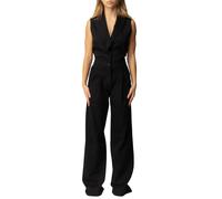 Manila Grace - Combinaison sans Manches à Revers Classique - Femme - Combinaisons et Ensembles - Noir - Taille: 40 FR