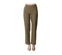 Manila Grace - Pantalon Droit Vert pour Femmes - Femme - Pantalons - Vert - Taille: 36 FR