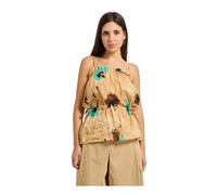 Manila Grace - Top à Taille Élastique - Femme - Tops - Beige - Taille: 36 FR
