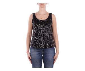 Manila Grace - Top sans manches à sequins - Femme - Tops - Noir - Taille: 36 FR