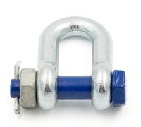 Manille 9,5t Capacité de Charge 1 Pièce Droite avec Boulons à Œil avec Écrou et Goupille Fendue - Manille Droite Forme DX - Manille en Acier à Haute Résistance Galvanisée à Chaud - Manille de Levage