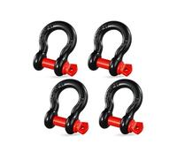 Manille à Anneau D 1,6cm Lot de 4 Résistance Rupture 13000kg Goupille Vis 1,9cm Noir