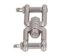 Manille à double mâchoire en acier inoxydable 304, connecteur d'ancrage à mâchoire antirouille, manille à mâchoire amovible à rotation à 360 degrés avec forte capacité de charge (12MM)