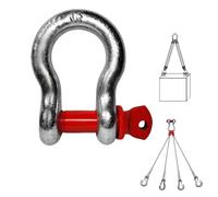 Manille à étrier en acier allié, permettant de connecter divers équipements et dispositifs de gréement, câbles en acier, élingues de levage, chaînes, grues et crochets(Wll 35t/35000kg)