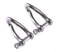 Manille à vis torsadée en acier inoxydable 316 - 8 mm, 10 mm, 12 mm - pour gréement de bateau, matériel maritime, tension extérieure (12 mm)