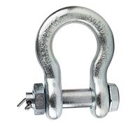 Manille d’ancrage en acier allié de haute résistance, de type arc, avec écrou ; manille de levage pour pièces de machines de levage de navires ; outil de quincaillerie galvanisé et (6,5t)