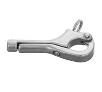 Manille D’ancre de Bateau à Dégagement Rapide 6mm, Acier Inoxydable | Auto-verrouillage Compact, pour Canots de Sauvetage et Rails, Pêche, Activités Extérieures, Finition Argenté