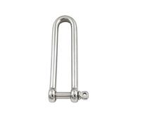 Manille D Manille longue en D | 2/5 pièces, M4-M10 30-75MM, for opération de suspension et de fixation en extérieur(M8-60mm,5Pcs)