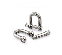 Manille D robuste, M4 M5 M6 M8 M10 M12 M14 M16 manille D droite courte en acier inoxydable, crochets de gréement, matériel bateau(M10)