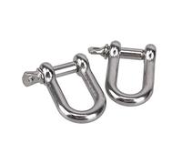 Manille D robuste, Manille courte droite M6 38mm en acier inoxydable 316, charge de rupture 1500 Kg, crochets manille gréement D, matériel bateau