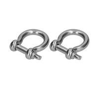 Manille d'ancrage à goupille à vis en forme d'arc, manille d'ancrage en acier inoxydable, pince de charge robuste avec capacité de charge élevée, connecteur de câble métallique de (2 piècesM14)